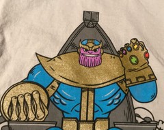 Thanos AVENGERS Infinity Gauntlet Loot Crate Shirt Marvel Light Grayish L