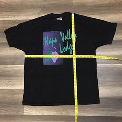 Vintage 90s Napa Valley Lodge Grape Wine Puff Print T-Shirt Made In USA Size XL