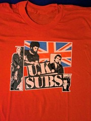 VINTAGE 80’S DEADSTOCK U.K. SUBS BAND SHIRT, SLEVELESS SINGLE STITCH PUNK ROCK