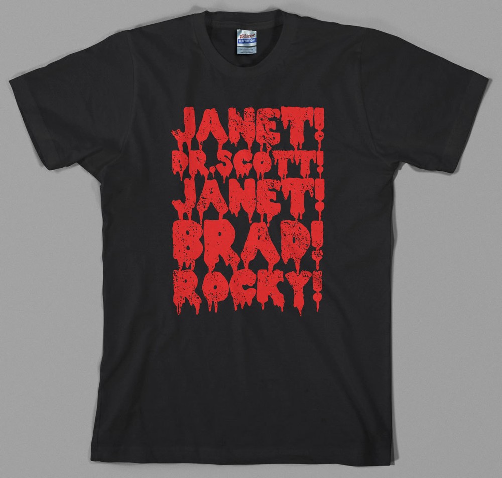 Rocky Horror T Shirt picture show janet brad dr scott frank furter musical gift