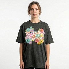 Pastel Mama Flower Retro Vintage Mothers Day T-Shirt Colorful Spring Tee