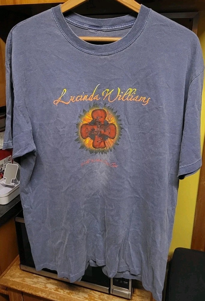 2003 Lucinda Williams World Without Tears T-shirt Tweed Color NI2320