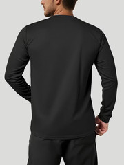 5 camisetas manga larga para hombres de secado rápido, Multicolor a la moda.