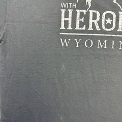 Wyoming Shirt Mens XL Gray Hunting With Heroes Short Sleeve Cotton Outdoors