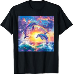 I Just Wanna Be Part of Your Symphony Funny Rainbow Dolphin T-Shirt