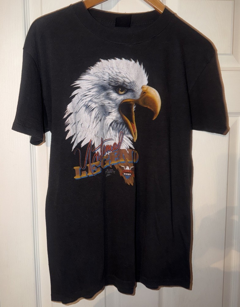 Vintage 1986 Harley Davidson 3D Emblem Eagle Untamed Legend Rare Melbourne Fl