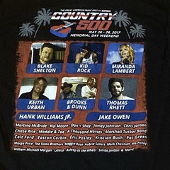 COUNTRY 500 MUSIC FESTIVAL 2017 T-SHIRT Size M concert Kid Rock Blake Shelton
