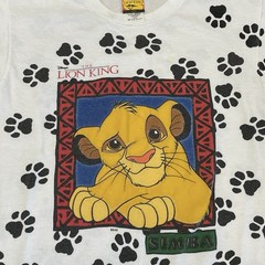 Vintage Simba The Lion King AOP T-shirt Disney 90s Single Stitch