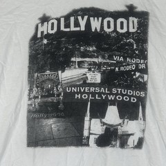 Retro Universal Studios Hollywood T-shirt Mens 2XL White Short Sleeve Graphic