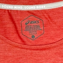 ASICS Men’s Train Sana Long Sleeve Top – Size Large – Fiery Red / Piedmon