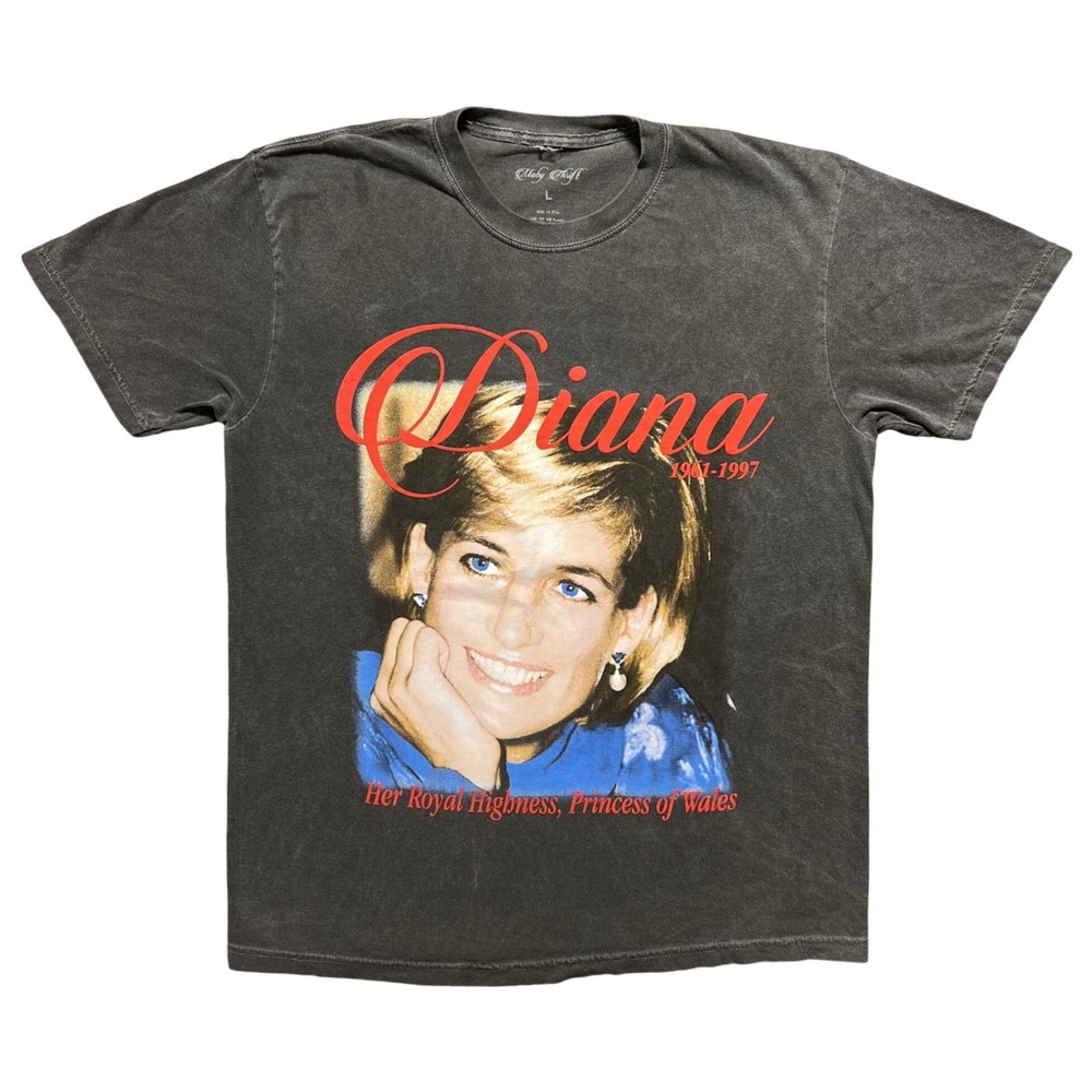 Princess Diana Shirt Large Moby Thrift Vintage Style 90s Rap Tee Queen Of Hearts