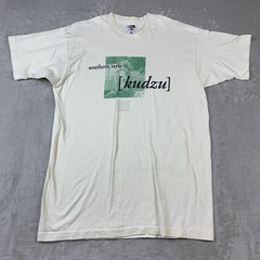 Vintage Fruit of the Loom Heavy Cotton T-Shirt XL Ivory Single Stitch USA Made