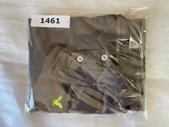 American Eagle Polo Shirt Men’s Small Gray Lime Green Accent Athletic Fit Casual