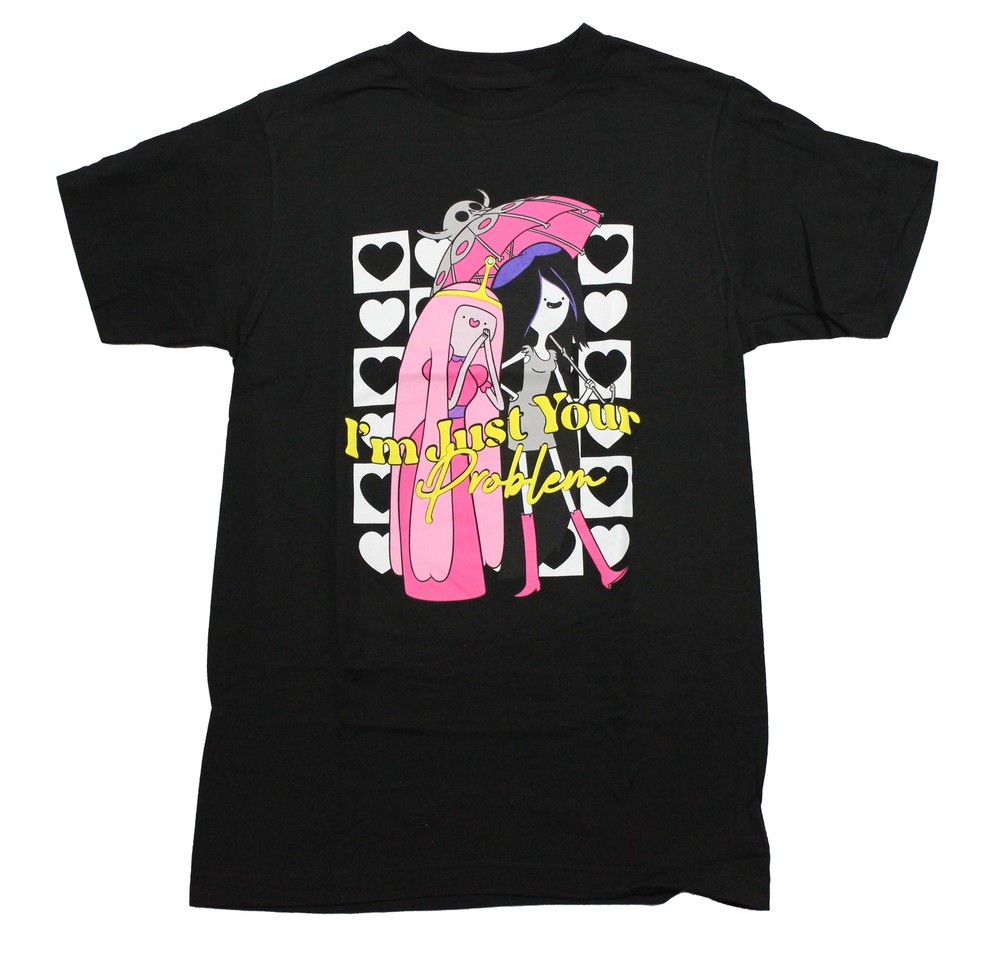 Adventure Time New Adult T-Shirt – “I’m Just Your Problem” Hearts Backdrop