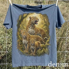 Vintage Fierce Leopard Animal Graphic Comfort Tee Big Cat Wildlife