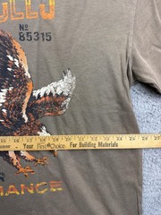 No Boundaries Shirt Mens XL Brown Custom Motorcycles Eagle Graphic Tee Oversized