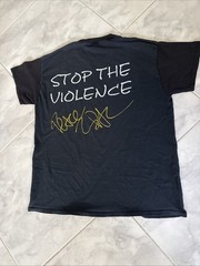 Vintage 90s 1997 Tupac 2Pac T-Shirt Rap Tee Mens XL Black Stop The Violence