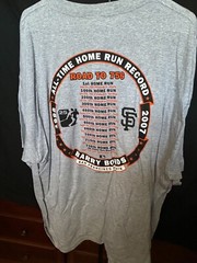 Majestic Barry Bonds 2007 Mens XXL 756 Home Runs Grey