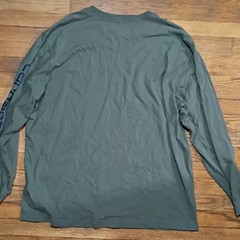Carhartt Men’s XL T-Shirt Green Long Sleeve Crew Neck Loose Fit Logo TK0231-M