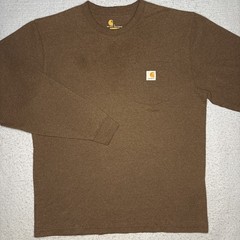 Carhartt Long Sleeve Logo T shirt Men’s Large Loose Fit K231 Green