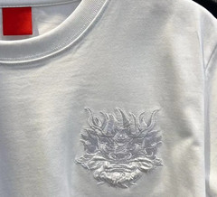 Men’s Dragon Embroidery T-Shirt Casual Short Sleeve Cotton Hip Hop Tee Top