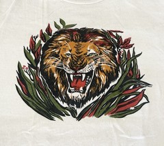 50’s Vintage Print LION T-Shirt M Atomic Age Art Deco Rockabilly Reggae