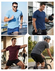 3 Pack Men’s Athletic T-Shirts Short Sleeve – Quick Dry Moisture Wicking Work…