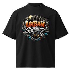 Unisex organic oversized high neck t-shirt