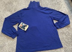 Vintage Fruit Of The Loom Turtle Neck Shirt Women XL Blue Longsleeve 1997 USA
