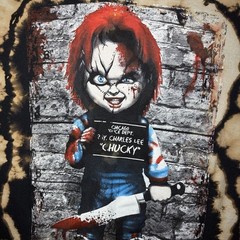Handmade Custom Chucky Reverse Tie Dye Mens Size M 1 of 1 Artist Signed Horror