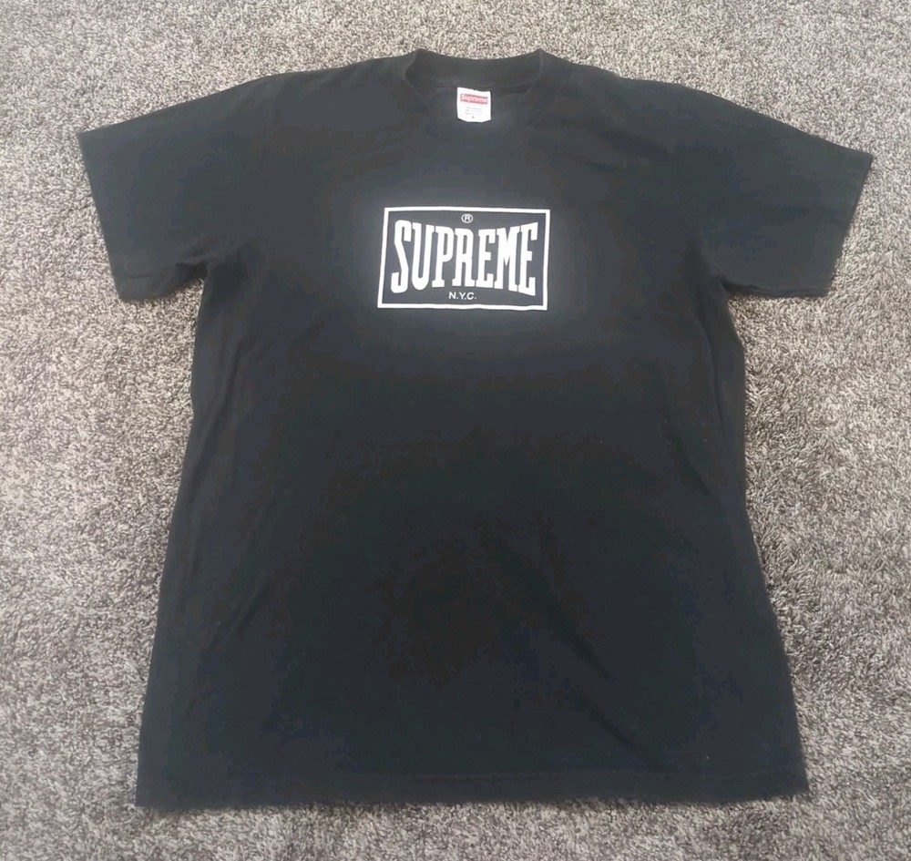 Supreme NYC Everlast Graphic Black Cotton Short Sleeve T-Shirt Size S
