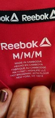 Reebok Men’s Red Graphic Logo T-Shirt Crew Neck Short Sleeve Regular Size M