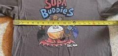 Adult Size Medium Gray Delta Dog Man “Supa Buddies” Tee