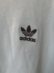 adidas Originals Trefoil Logo T-Shirt Crew Neck Short Sleeve Cotton Knit Blue L
