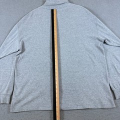 VTG 90s Starter Mens Mock Neck Long Sleeve Shirt Sz L Gray Blank Streetwear Y2K