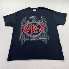 Slayer Shirt Mens XL Black Hanes Heavyweight 2010 Tour Band Tee Back Hit