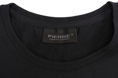 Pierre Cardin T Shirt Size M Extra Slim Fit Black Logo Stretch Cotton Elastane