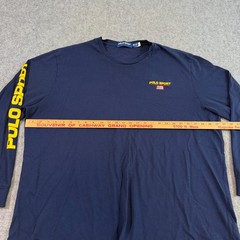 Ralph Lauren Polo Sport Navy Blue Graphic Long Sleeve T-Shirt Men’s Size 2XB