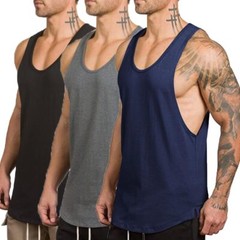 Men’s Gym Tank Top Sleeveless Muscle Shirt Workout Stringer Cut Off Bodybuilding