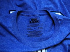 Bud Light Game Time Football Club Blue T Shirt Size XL