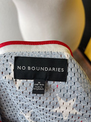 No Boundaries Mens Shirt Medium 38-40 Stretch Active Red White Blue Stars