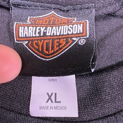 Harley-Davidson Number 1 Skull Graphic Crew Neck T-Shirt Mens XL Black Cotton