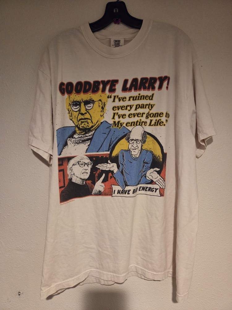 Vtg Larry David Goodbye Larry I Have Bad Energy Curb Your Enthusiasm XL