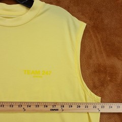 REPRESENT Shirt Mens Medium Yellow Crew Cut Off Sleeveless Oversized Tank Tee