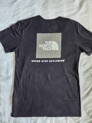 The North Face Mens Black Never Stop Exploring Box Logo Graphic T-Shirt Medium