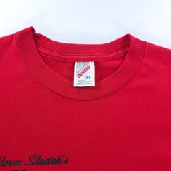 Vintage 1996 World Bohemian Euchre Tourney T-Shirt Red Jerzees USA Mens XL