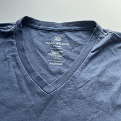 Mack Weldon T Shirt Men’s XL Navy Pima Cotton V Neck Tee Casual Basic Stretch