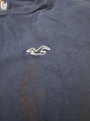 Hollister Must-Have Navy Blue Men’s Logo Cotton T-Shirt Size S