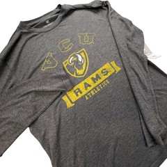 VCU Rams Athletics Colosseum Long Sleeve T Shirt Gray Collegiate NCAA