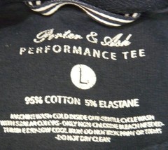 Porter & Ash T Shirt Mens Large Black Performance Tee Stretch Luxury Crew Casual